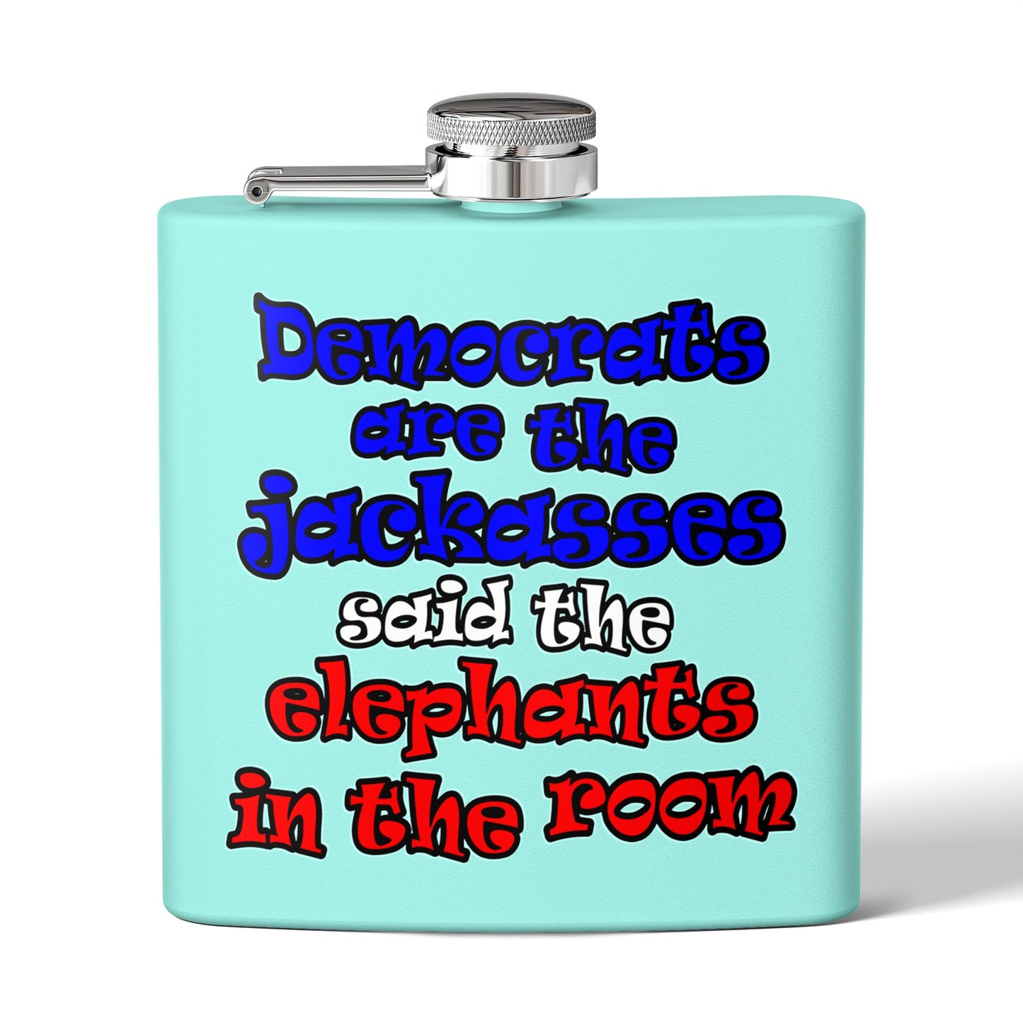 donkeys and elephants - Stainless Steel Flask