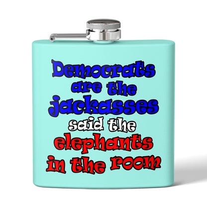 donkeys and elephants - Stainless Steel Flask
