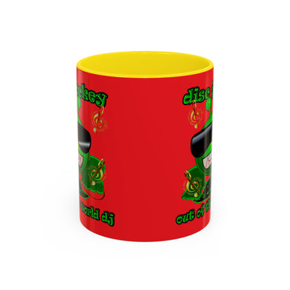 disc jockey - Accent Mug (red)