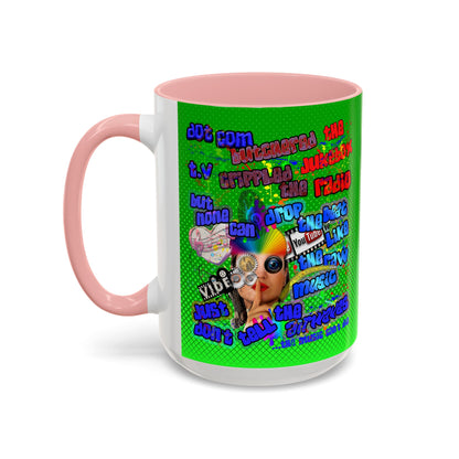 drop the beat - Accent Mug (logo green)