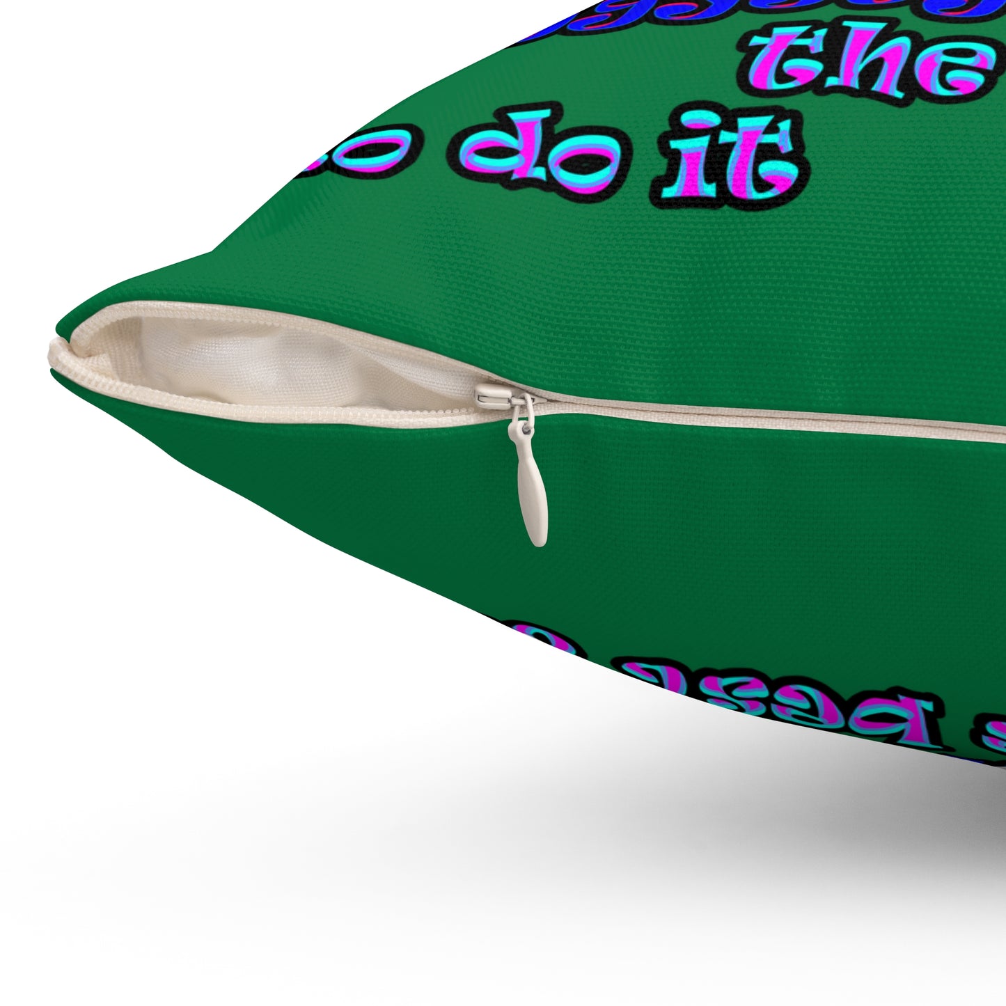 doggystyle - Spun Polyester Square Pillow - (dark green)
