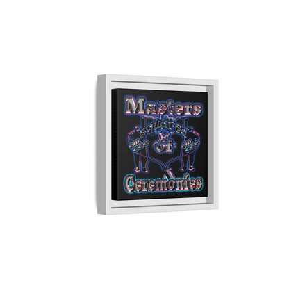 em cee squared - framed canvas art (black)