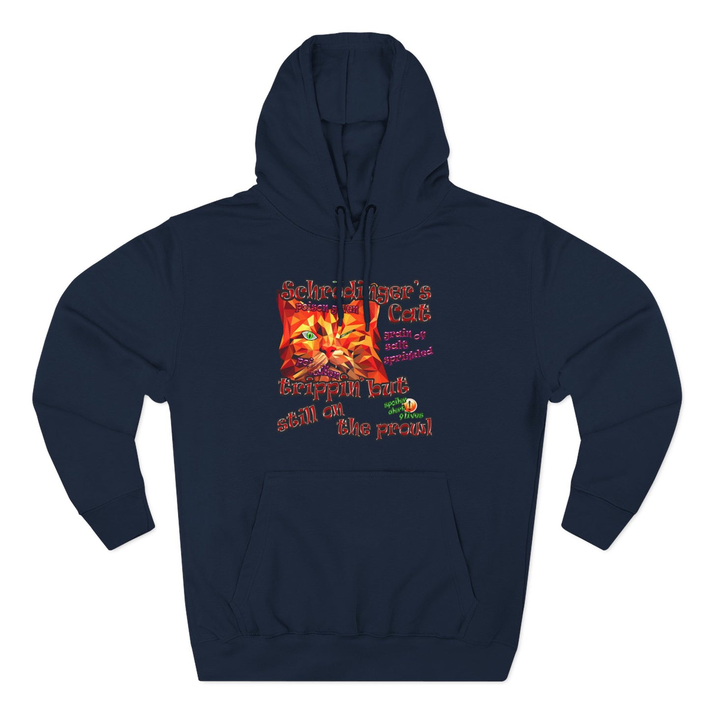 schrodinger's cat - Three-Panel Fleece Hoodie
