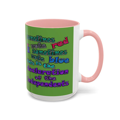 declaration of the independents - Accent Mug (green)