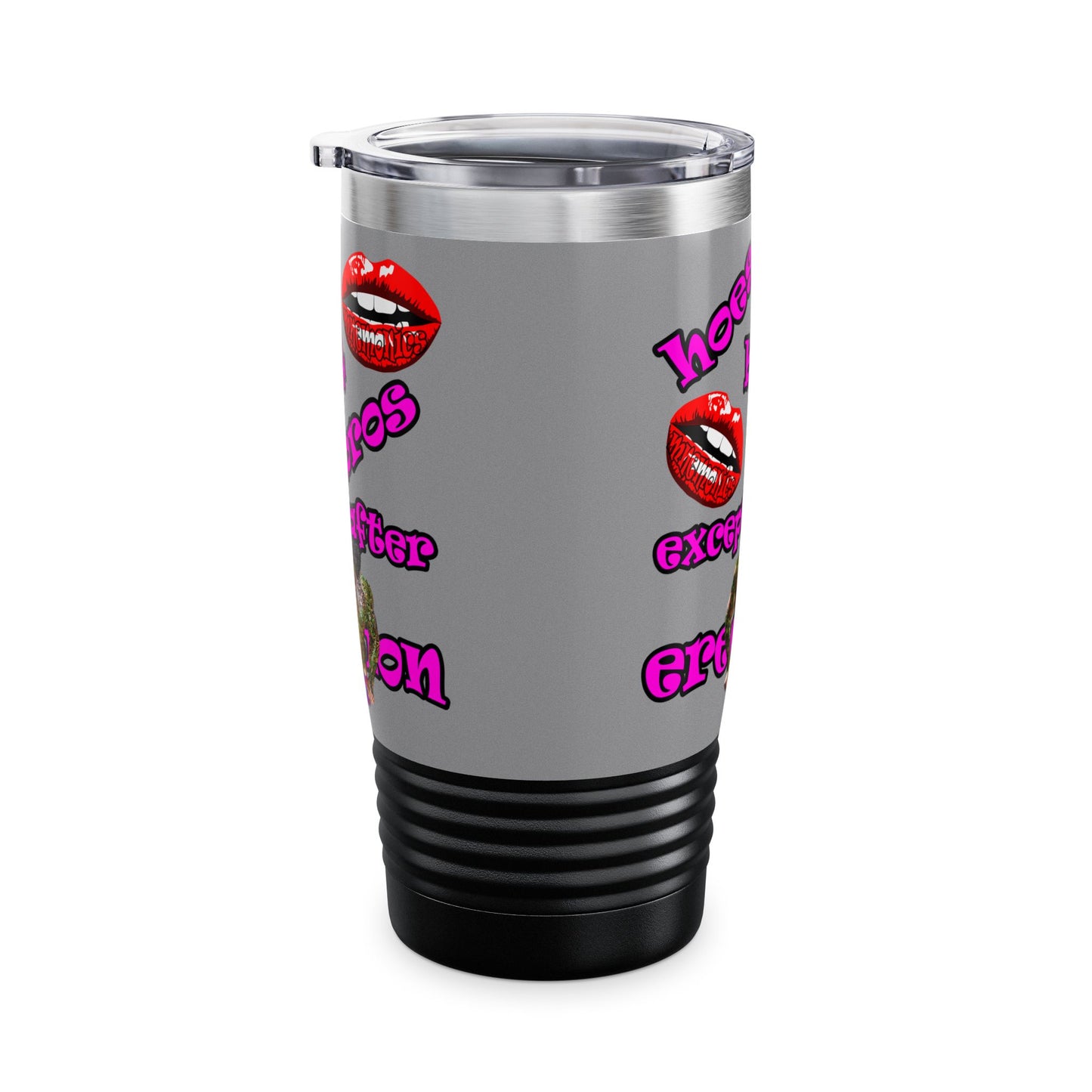 hoes b4 bros - Ringneck Tumbler, 20oz (grey)