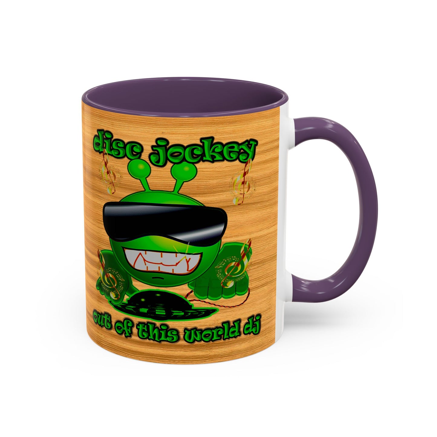 disc jockey - Accent Mug (butterscotch wood finish)