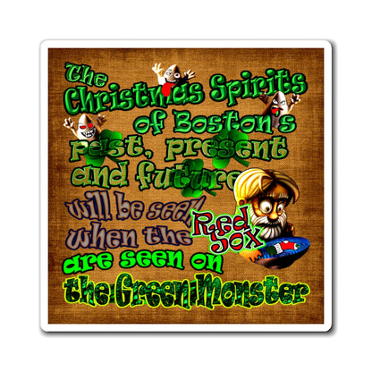 christmas spirits of boston - Magnets - (brown papyrus)