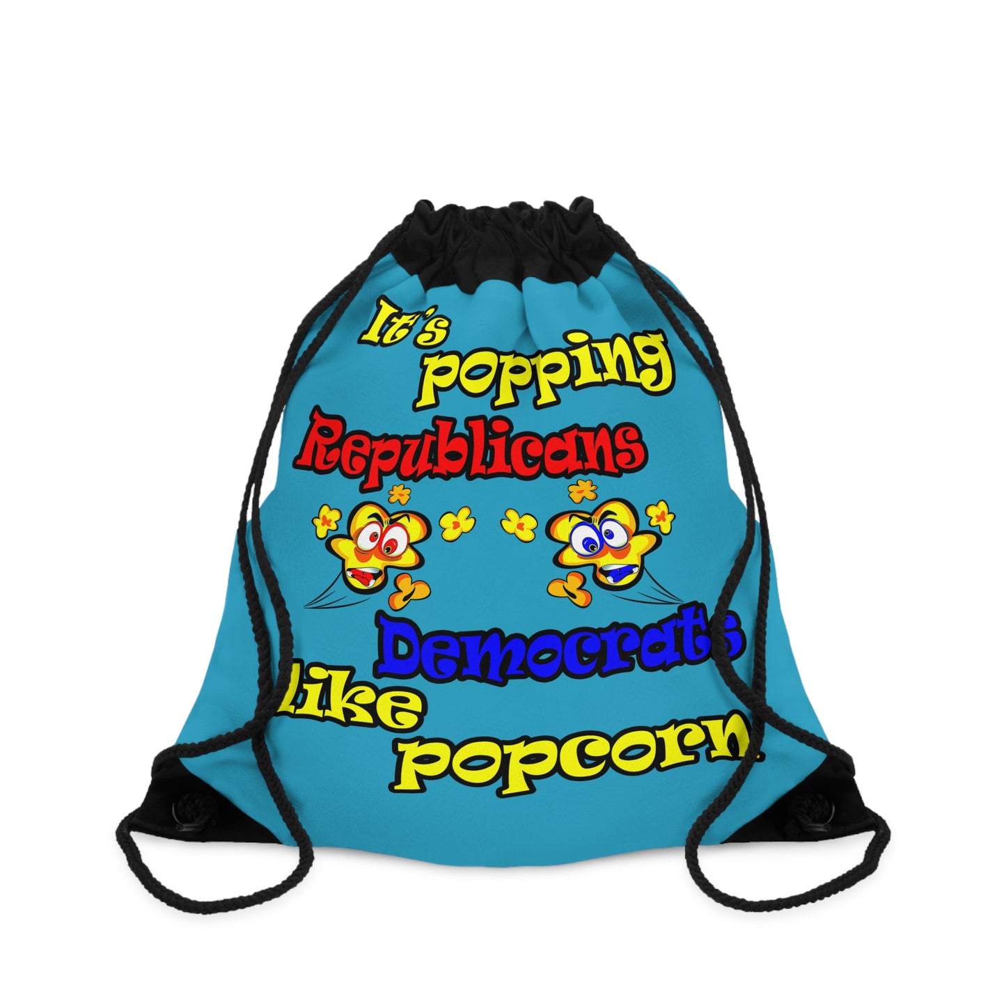popping like popcorn - Drawstring Bag (turquoise)