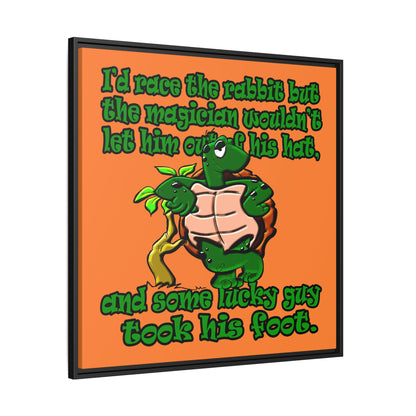 turtle race - framed canvas art (crusta)