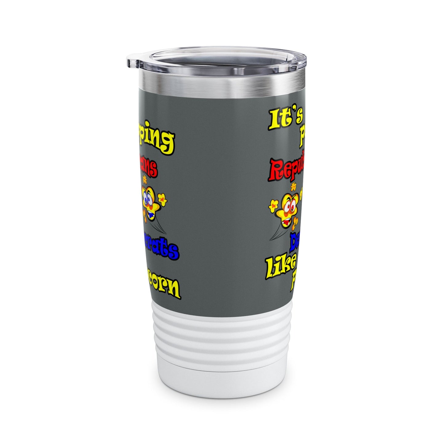 popping like popcorn - Ringneck Tumbler, 20oz (dark grey)