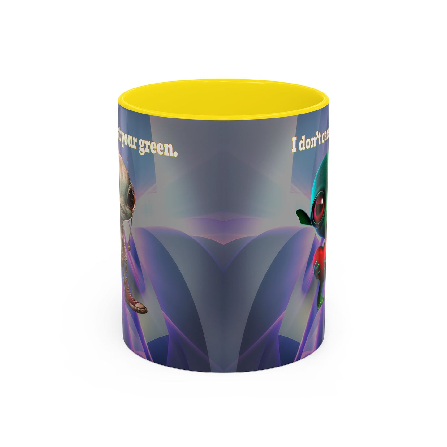 I don't care that your grey - Accent Mug (grey-pink wave)