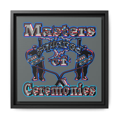em cee squared - framed canvas art (dark grey)