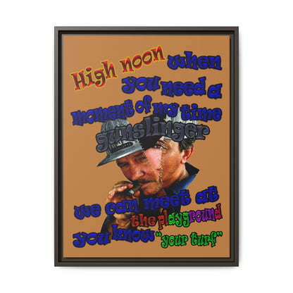 high noon - framed canvas art (light brown)