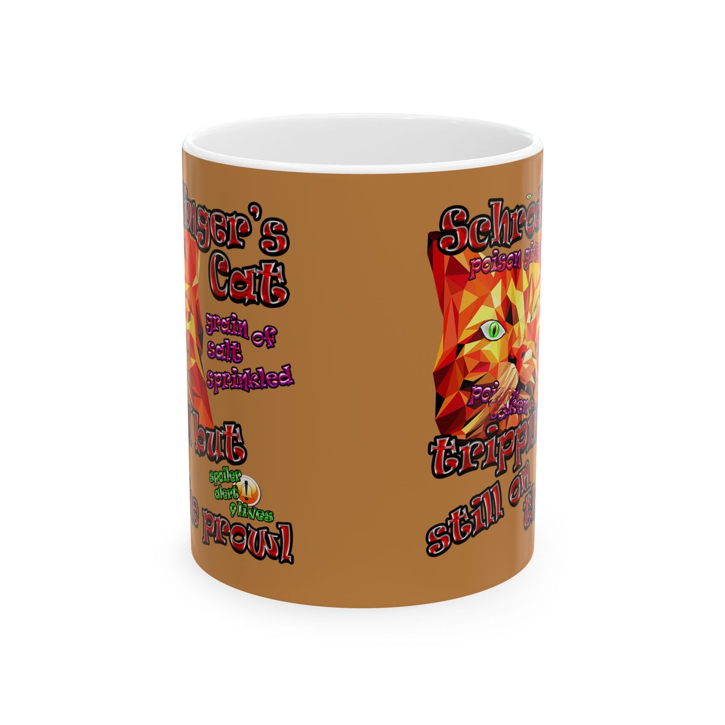 schrodinger's cat - White Mug (light brown)