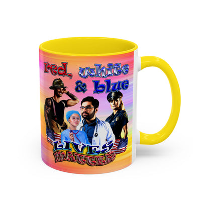 rw&b lives matter - Accent Mug (color blur)