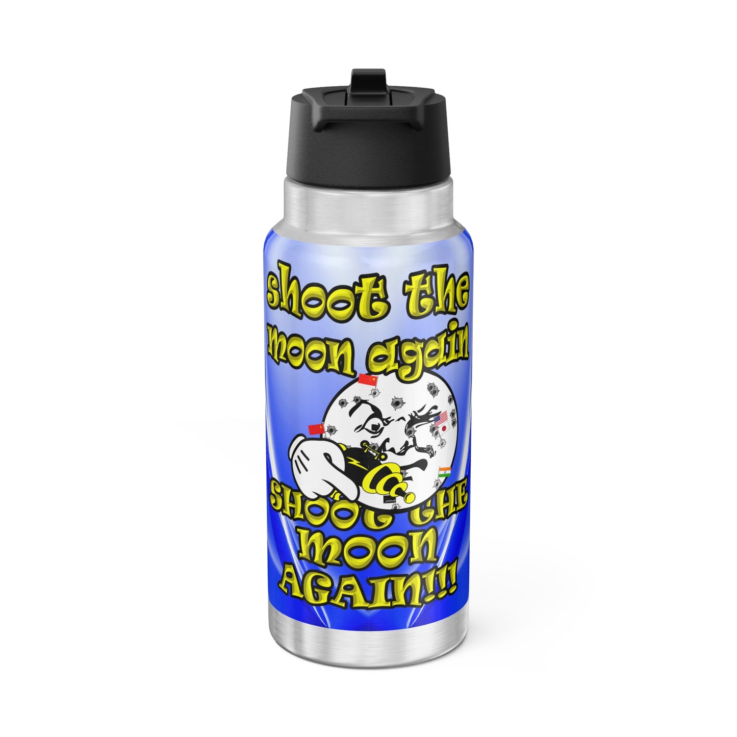 shoot the moon again - Gator Tumbler, 32oz  (blue-white wave)
