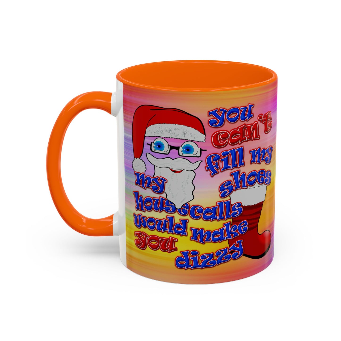 santa's shoes - Accent Mug (color blur)