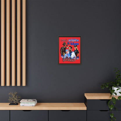 rw&b lives matter - framed canvas art (red)