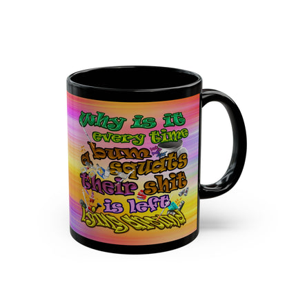 the bum's shit - Black Mug (color blur)