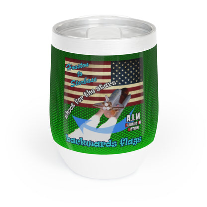 shoot for the stars - Chill Wine Tumbler (logo green)