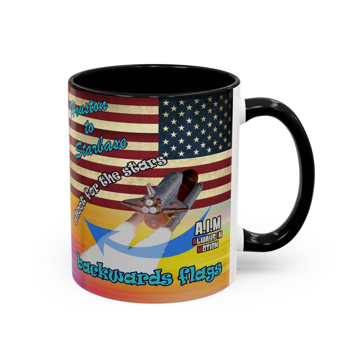 shoot for the stars - Accent Mug (color blur)