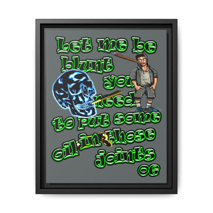 og - framed canvas art (dark grey)