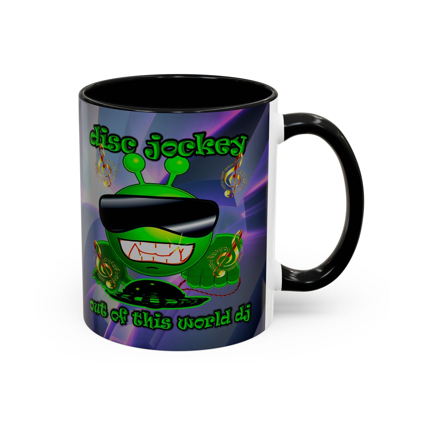 disc jockey - Accent Mug (grey-pink wave)