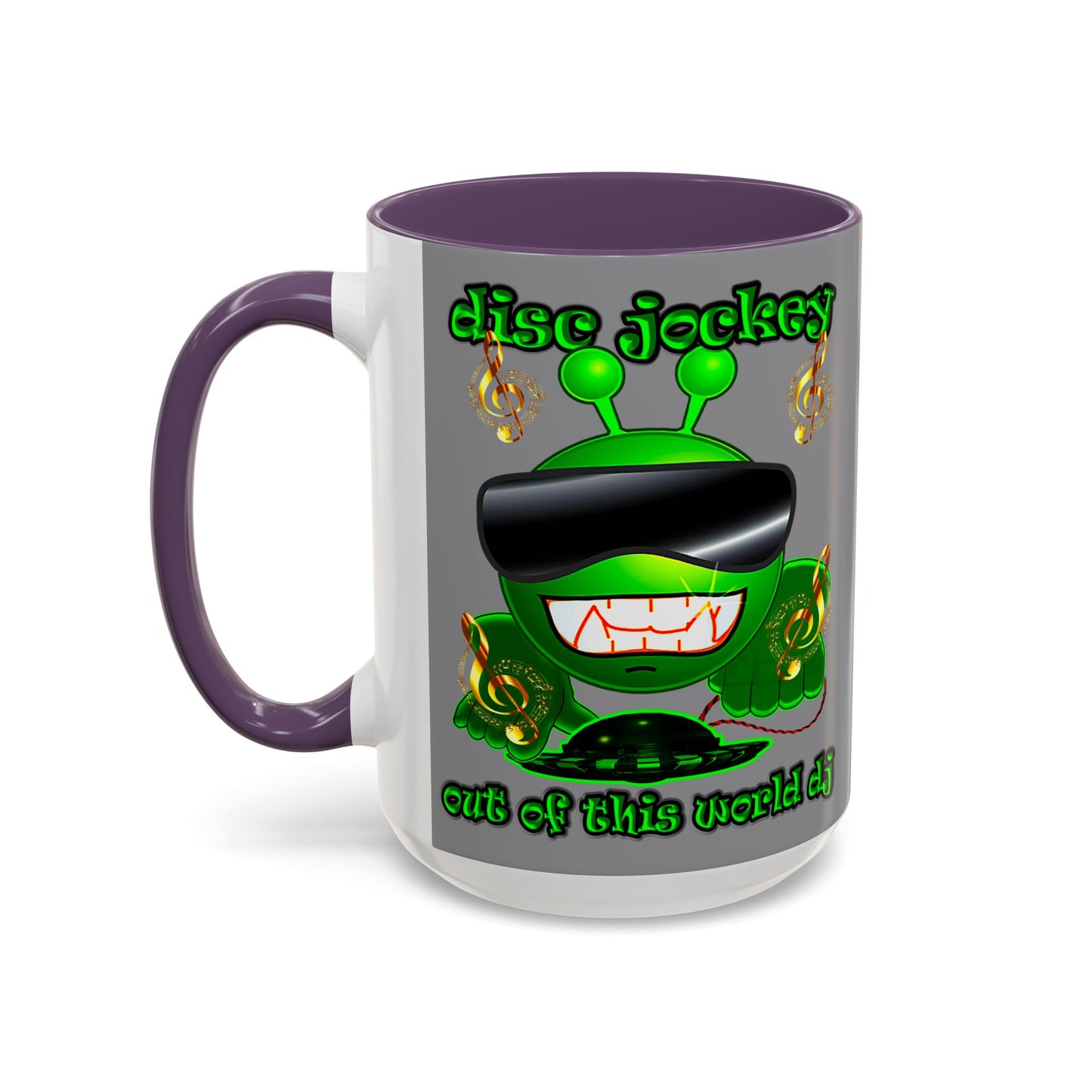 disc jockey - Accent Mug (grey)
