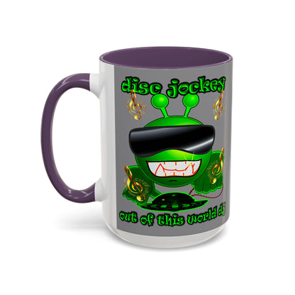 disc jockey - Accent Mug (grey)