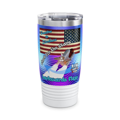 shoot for the stars - Ringneck Tumbler, 20oz (purple wave)