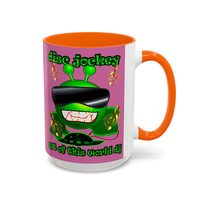 disc jockey - Accent Mug (light pink)