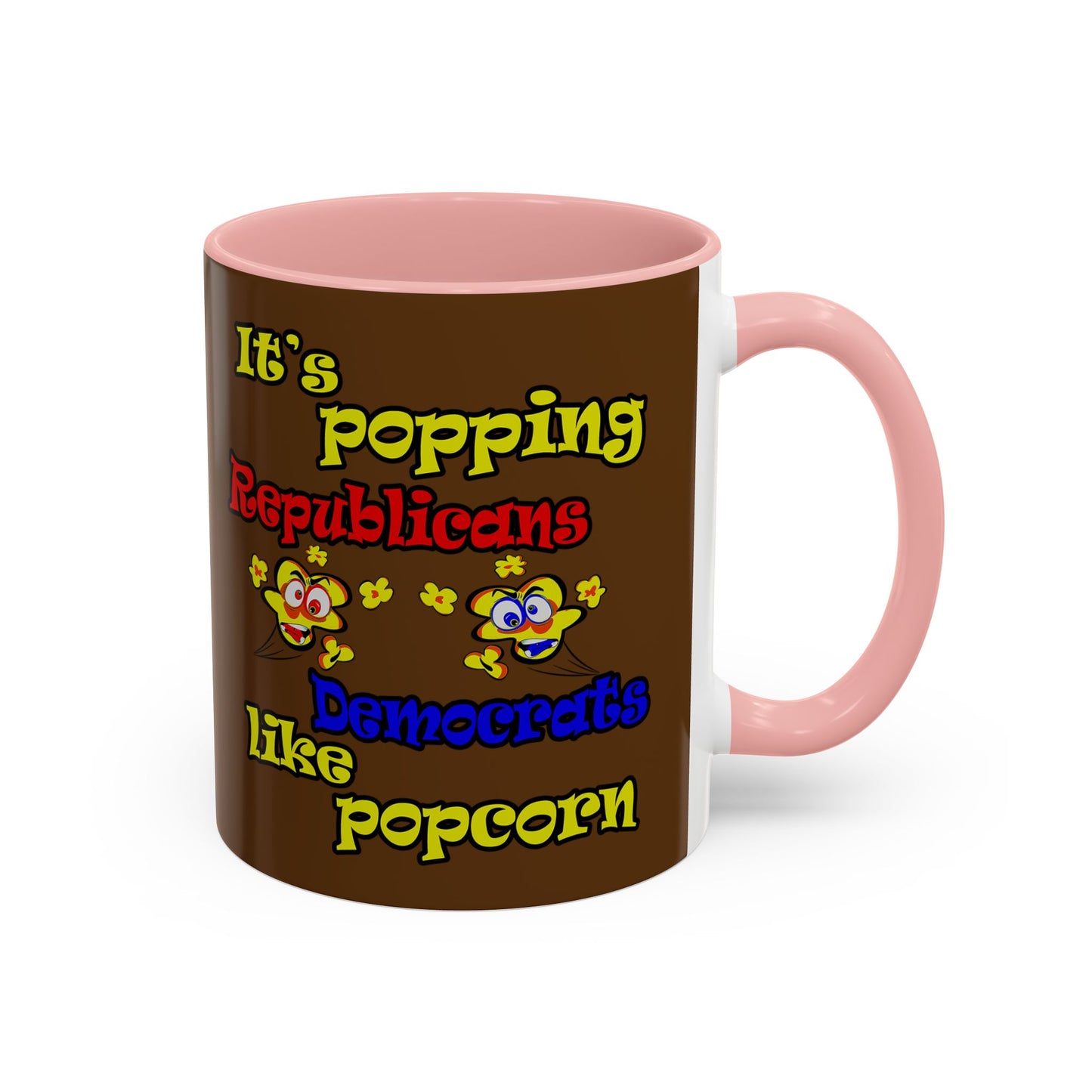 popping like popcorn - Accent Mug (brown)