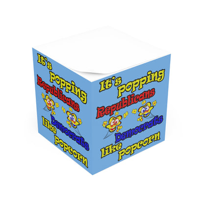 popping like popcorn - note cube (light blue)
