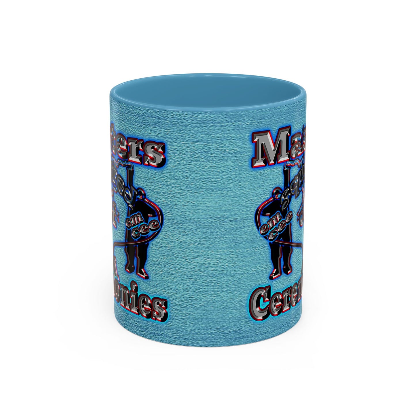 em cee squared - Accent Mug (faded dark blue)