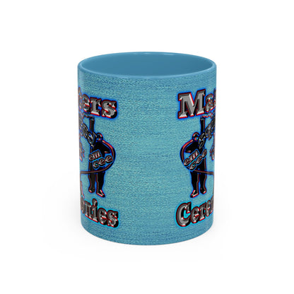 em cee squared - Accent Mug (faded dark blue)