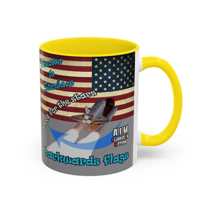 shoot for the stars - Accent Mug (grey)