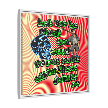 og - framed canvas art (yellow-orange wave)