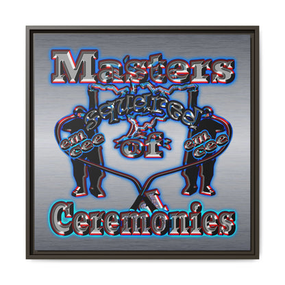 em cee squared - framed canvas art (brushed nickel)