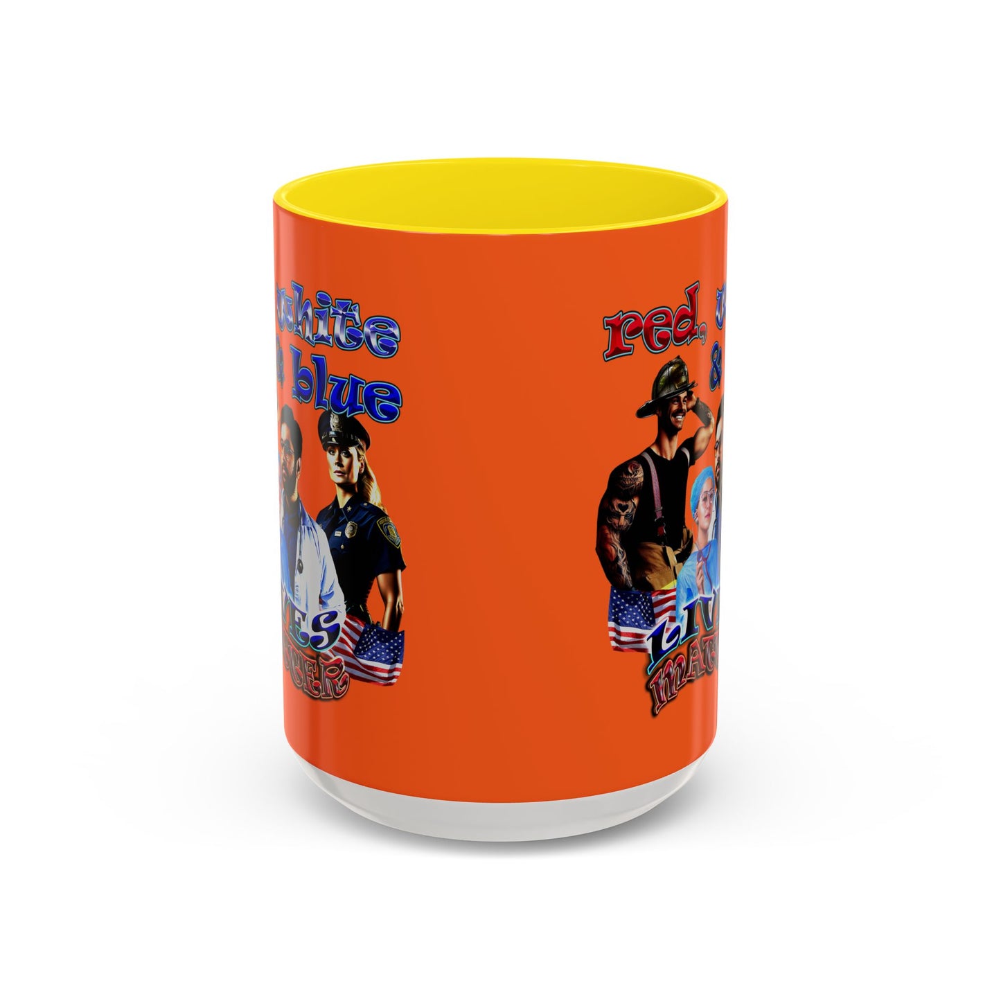 rw&b lives matter - Accent Mug (orange)
