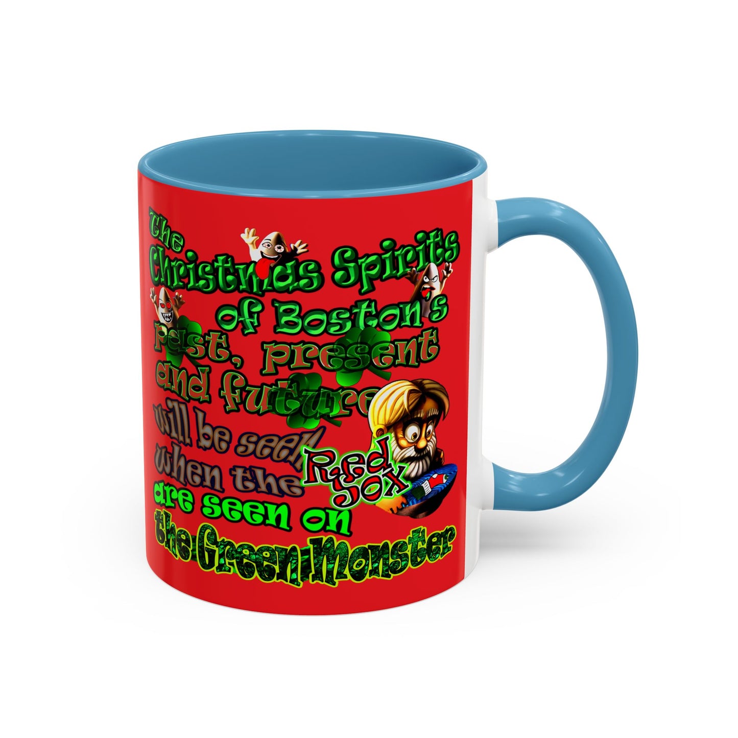 christmas spirits of boston - Accent Mug (red)