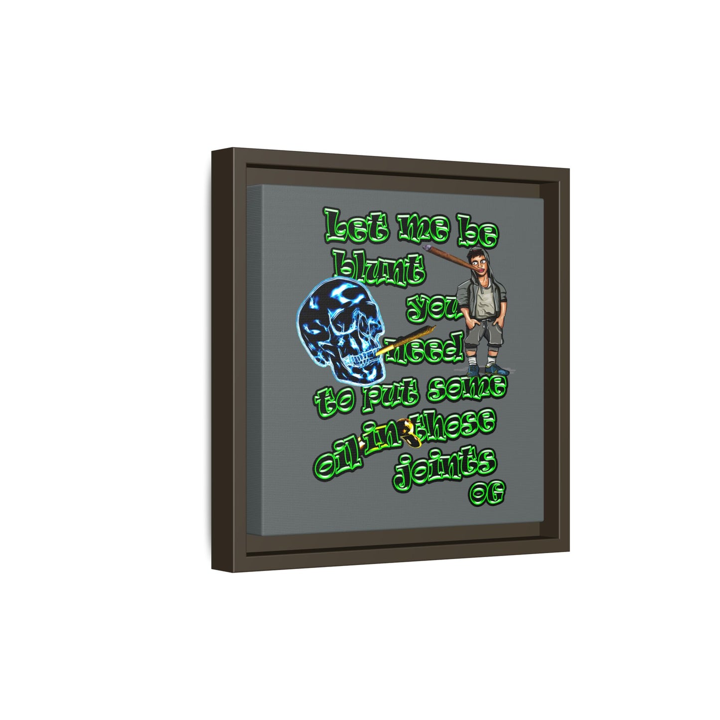 og - framed canvas art (dark grey)