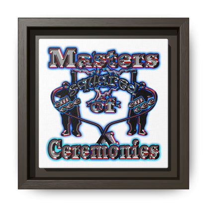 em cee squared - framed canvas art (white)