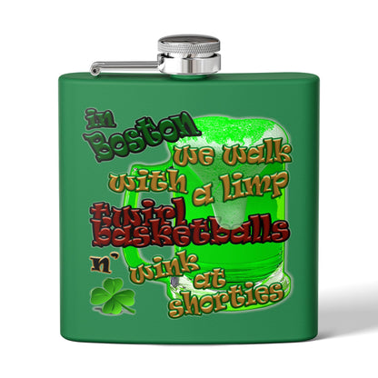 celtics logo - Stainless Steel Flask