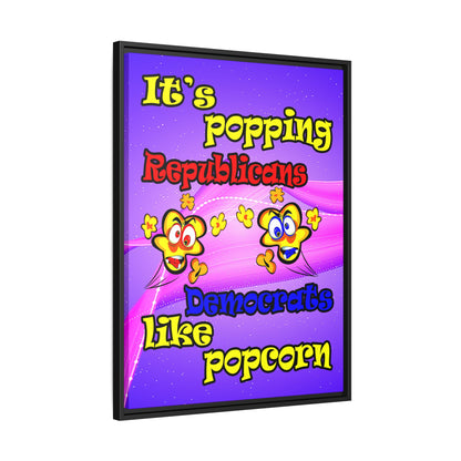 popping like popcorn - framed canvas art (purple-pink wave)