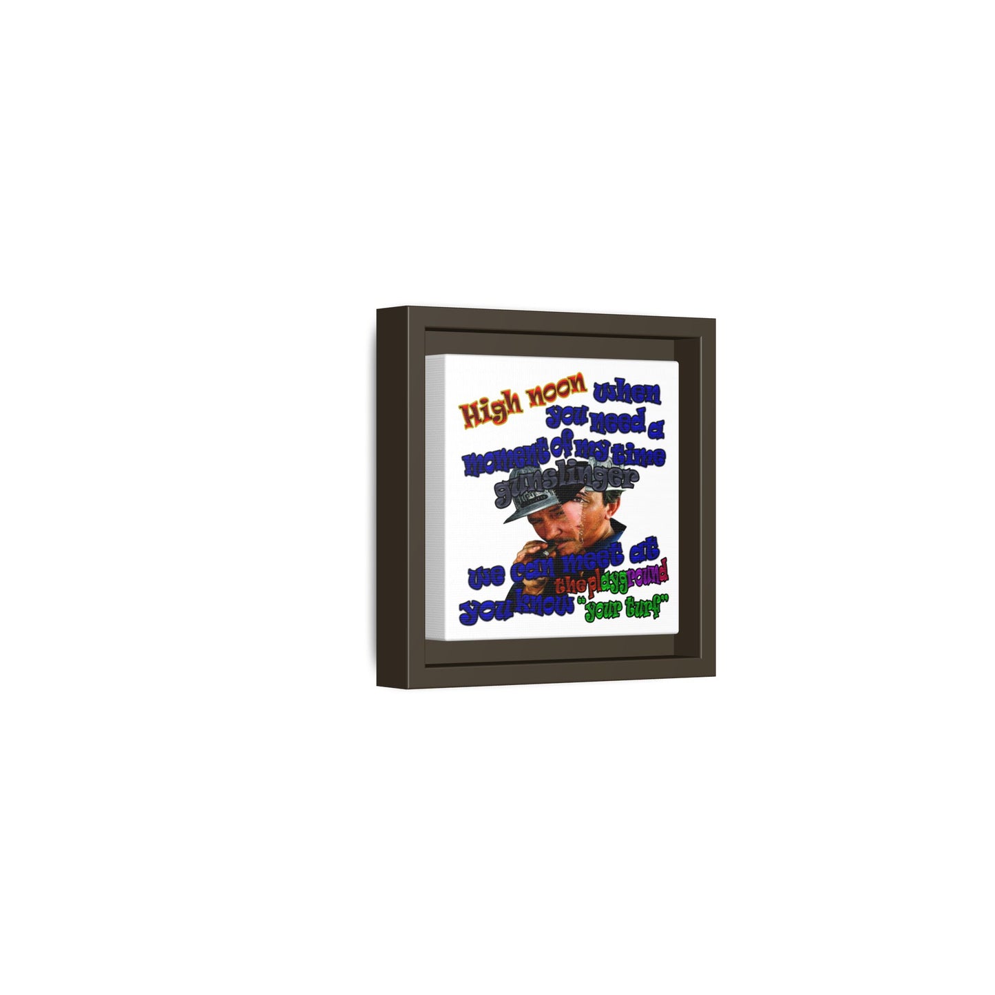high noon - framed canvas art (white)