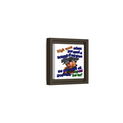 high noon - framed canvas art (white)