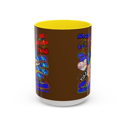 drop the beat - Accent Mug (brown)