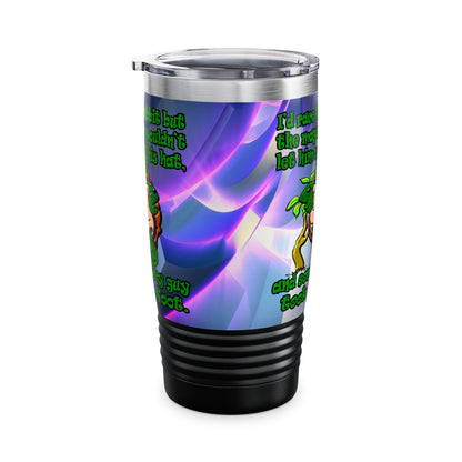 turtle race - Ringneck Tumbler, 20oz (grey-pink wave)