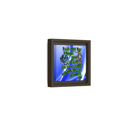 og - framed canvas art (blue-white wave)