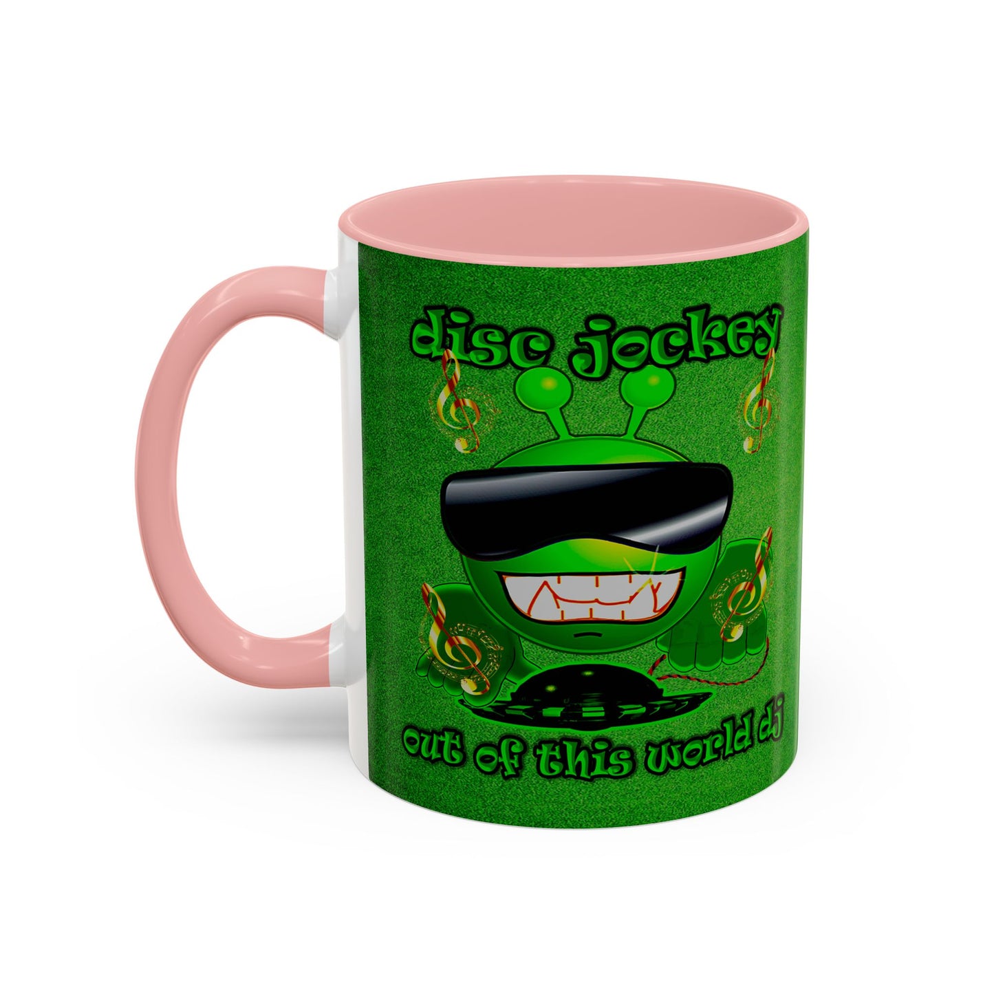 disc jockey - Accent Mug (green turf)